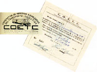 Recibo extendido en 1962 por $ 50 a cuenta de integración de acciones a los primeros socios que se iban incorporando a C.O.E.T.C.